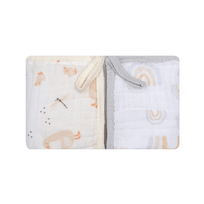 Pano De Boca Bebê Papi Com Prendedor Pato 2 Peças Pano De Boca Bebê Papi Com Prendedor Pato 2 Peças