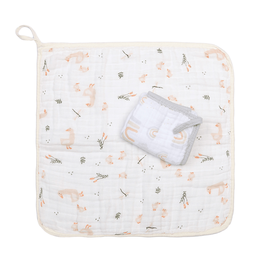 Pano De Boca Bebê Papi Com Prendedor Pato 2 Peças Pano De Boca Bebê Papi Com Prendedor Pato 2 Peças