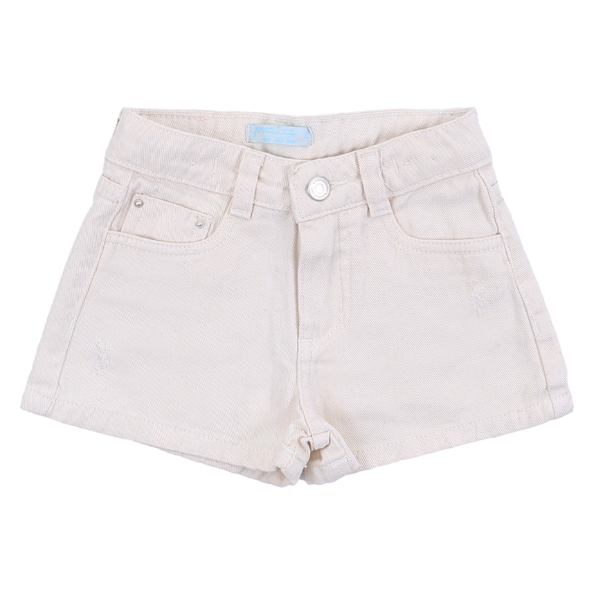 Short Infantil Garota Lua Básico Em Sarja