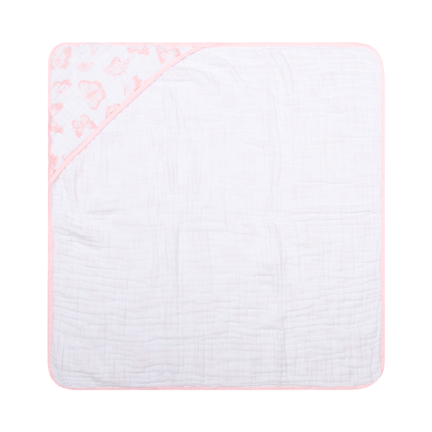 Toalha Com Capuz Bebê Papi Soft Estampa Borboletas Toalha Com Capuz Bebê Papi Soft Estampa Borboletas