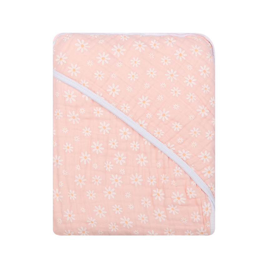 Toalha Com Capuz Bebê Papi Soft Estampa Flor Margaridas Toalha Com Capuz Bebê Papi Soft Estampa Flor Margaridas