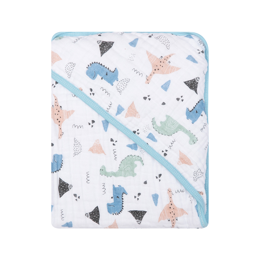 Toalha Com Capuz Bebê Papi Soft Estampa Dinossauro Toalha Com Capuz Bebê Papi Soft Estampa Dinossauro