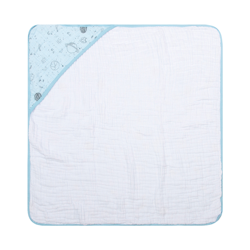 Toalha Com Capuz Bebê Papi Soft Estampa Espaço Toalha Com Capuz Bebê Papi Soft Estampa Espaço