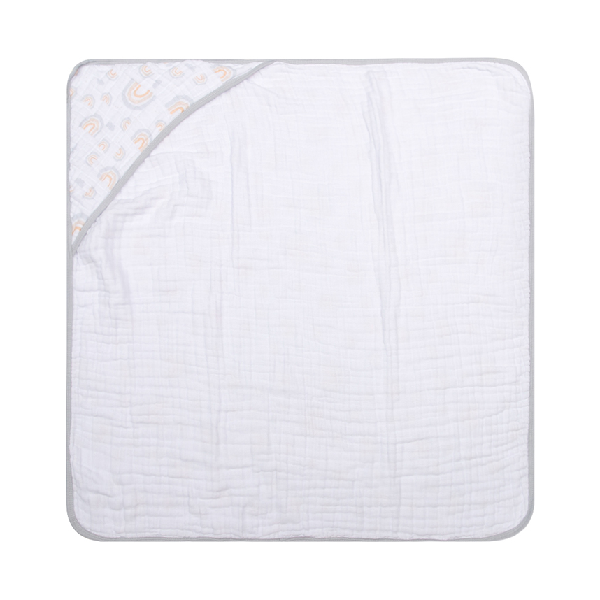 Toalha Com Capuz Bebê Papi Soft Estampa Arco Íris Toalha Com Capuz Bebê Papi Soft Estampa Arco Íris