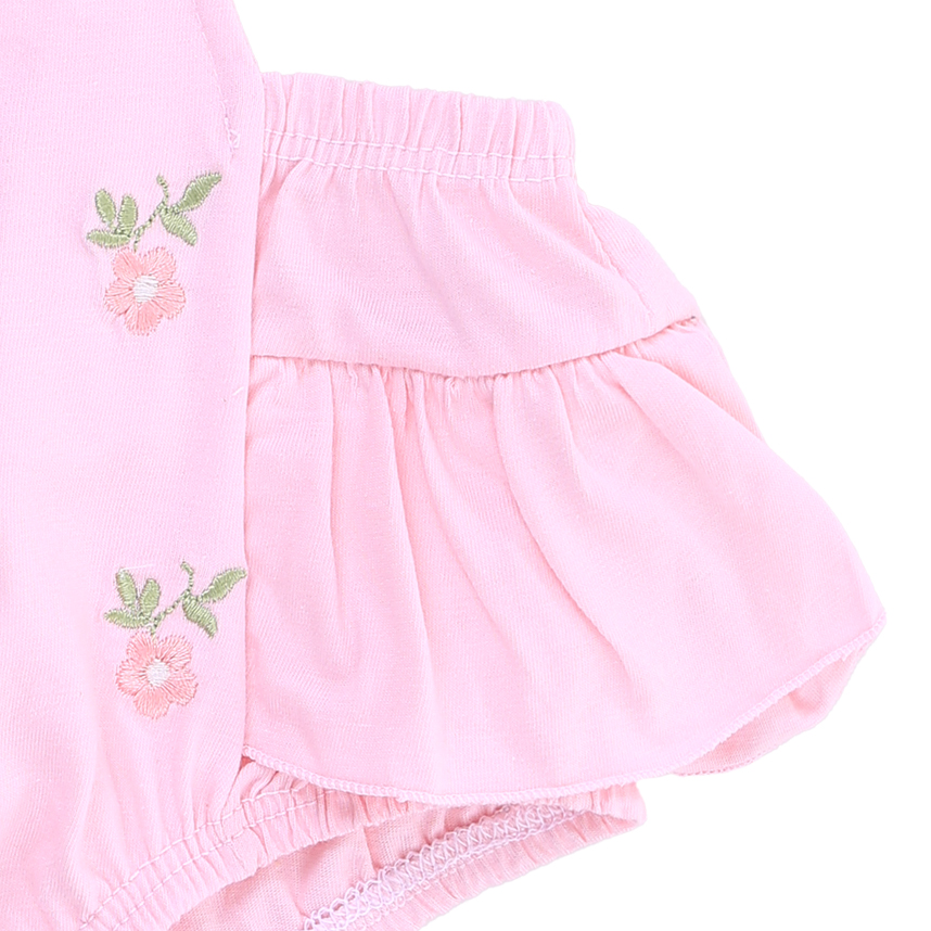 Banho De Sol Bebê Din Don Bordado Flor Com Babado Banho De Sol Bebê Din Don Bordado Flor Com Babado
