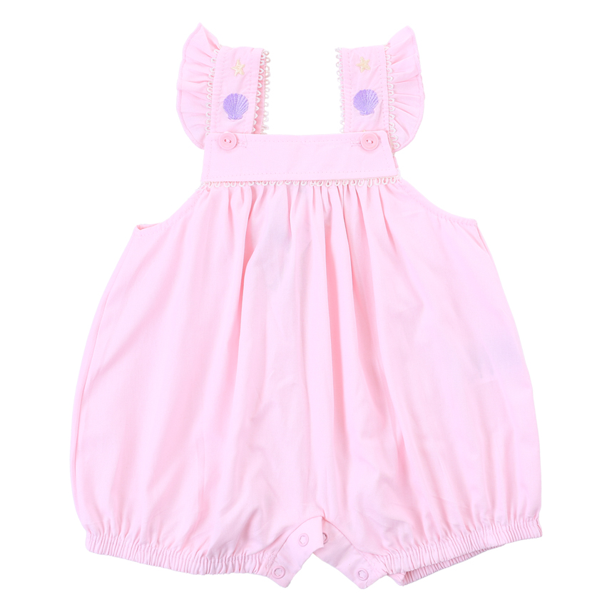 Banho De Sol Bebê Din Don Bordado Concha E Estrela