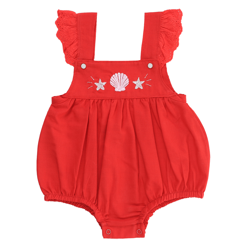 Banho De Sol Bebê Din Don Bordado Concha E Estrela