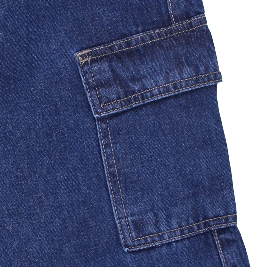 Calça Jeans Juvenil Revert Detalhe Bolsos Cargo