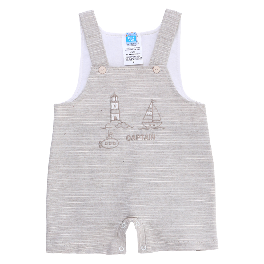 Banho De Sol  Din Bebê Don Bordado Submarino E Barco