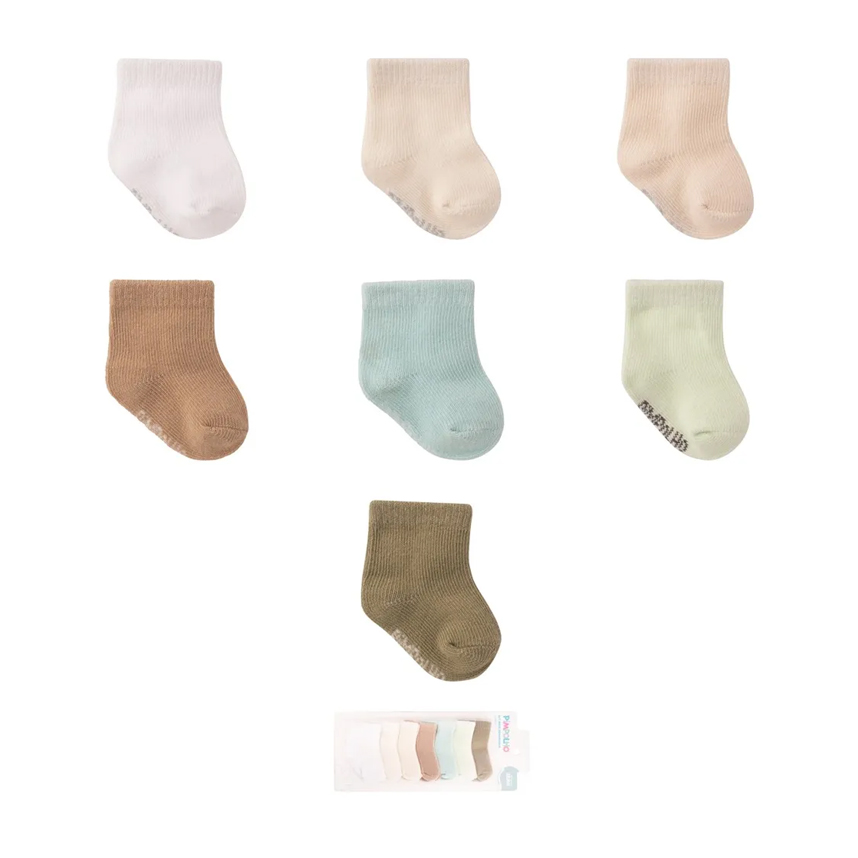 Meia Bebê Pimpolho Semaninha Lisa 7 Pares