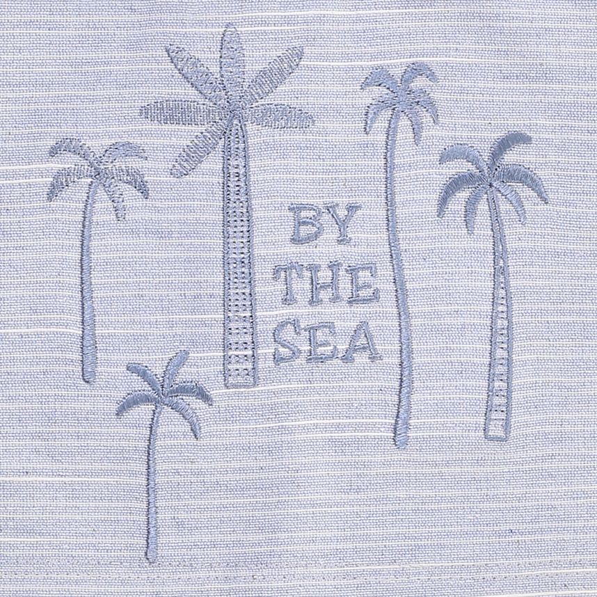 Macacão Curto Bebê Din Don Detalhe Bordado Coqueiro