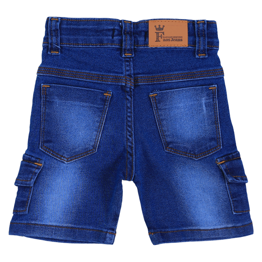 Bermuda Infantil Faos Used Detalhe Puídos E Bolso Cargo Bermuda Infantil Faos Used Detalhe Puídos E Bolso Cargo