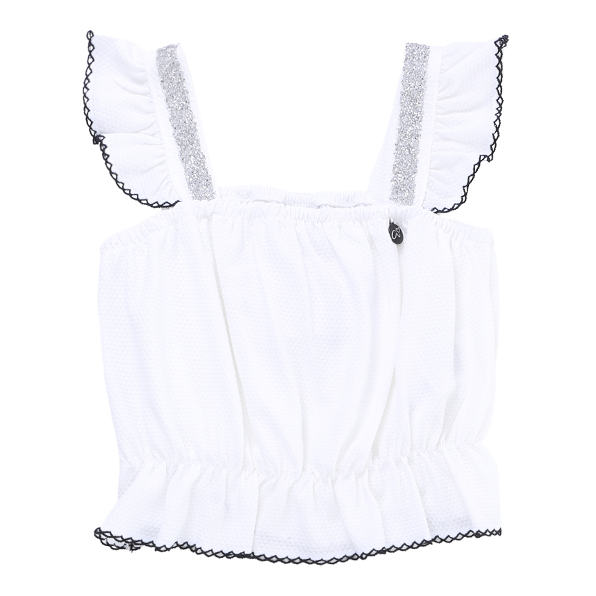Conjutno Juvenil Menina Anjo Blusa Alça Babados E Short Conjutno Juvenil Menina Anjo Blusa Alça Babados E Short