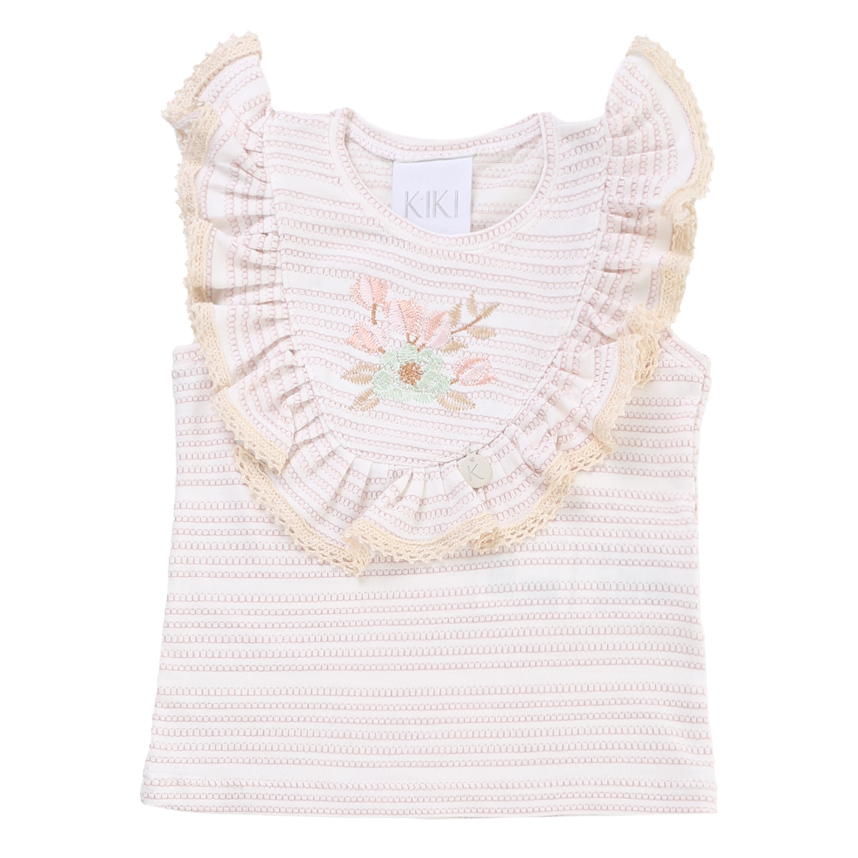 Conjunto Infantil Kiki Blusa Manga Curta Babado E Short Saia Conjunto Infantil Kiki Blusa Manga Curta Babado E Short Saia