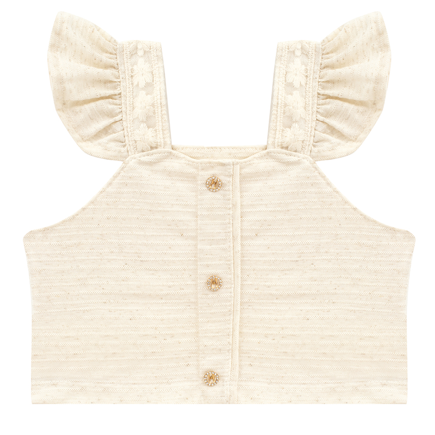 Conjunto Infantil Kiki Blusa Alcinha Babado E Short Saia Conjunto Infantil Kiki Blusa Alcinha Babado E Short Saia