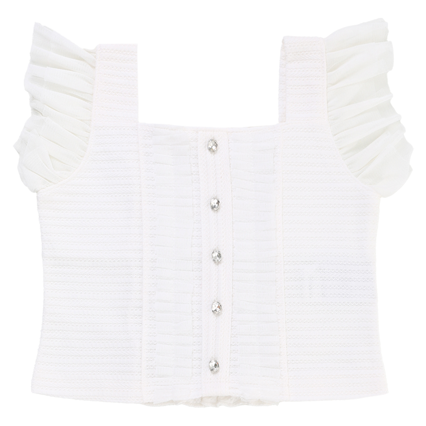 Conjunto Infantil Kiki Blusa Alcinha Tule e Short Saia Conjunto Infantil Kiki Blusa Alcinha Tule e Short Saia