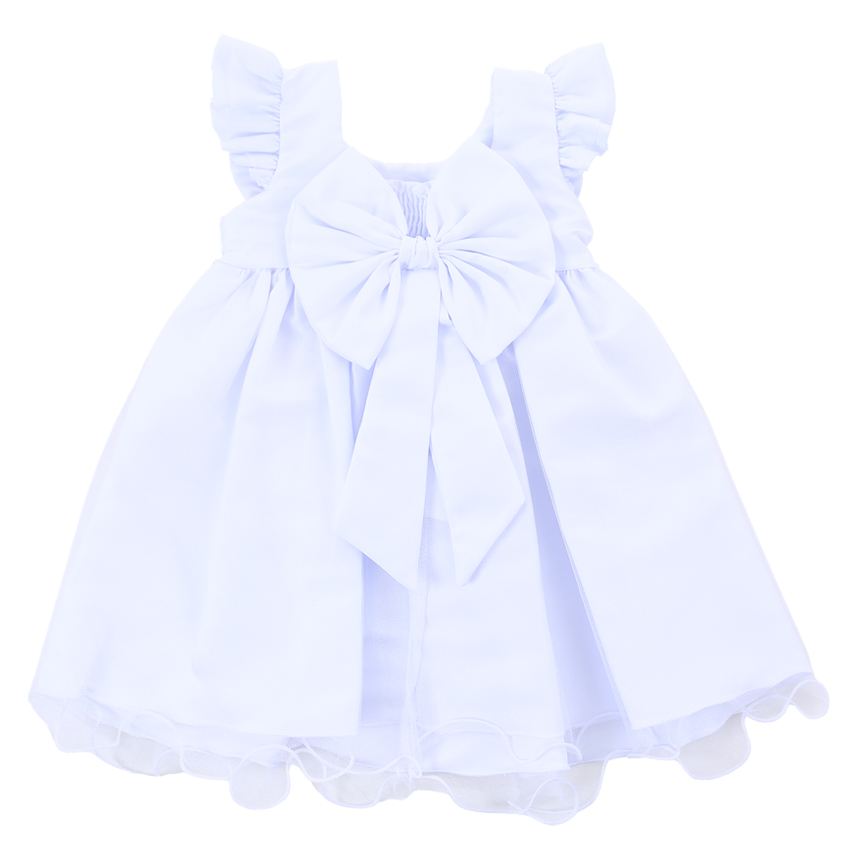 Vestido Tule Bebê Din Don Com Babado Aplicações De Pérolas Vestido Tule Bebê Din Don Com Babado Aplicações De Pérolas
