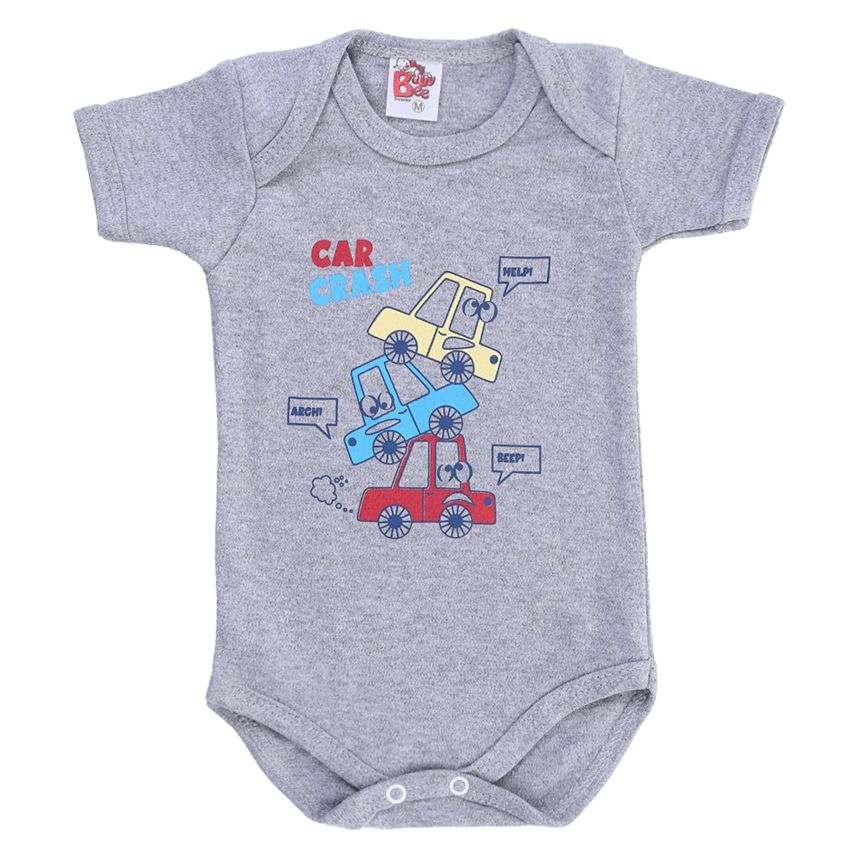 Kit Body Bebê Baby Bee Manga Curta Carros 3 Peças Kit Body Bebê Baby Bee Manga Curta Carros 3 Peças