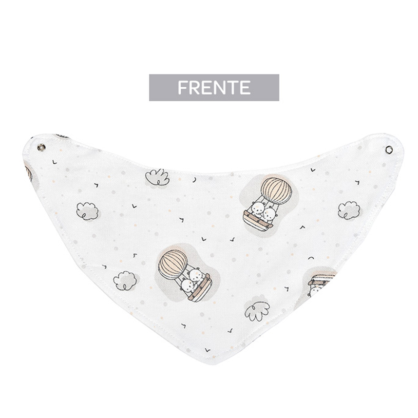 Babador Flanelado Cia Do Neném Estampa Urso Com Botão Babador Flanelado Cia Do Neném Estampa Urso Com Botão