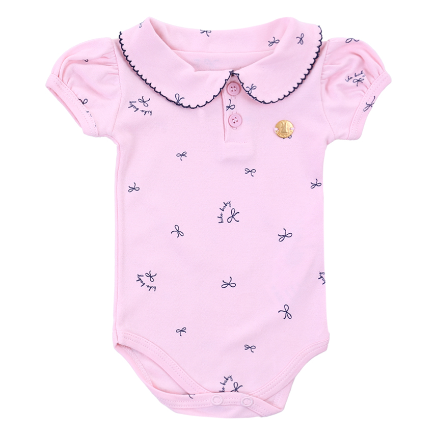 Kit Body Bebê Kiko Manga Curta Estampa Laço 2 Peças Kit Body Bebê Kiko Manga Curta Estampa Laço 2 Peças