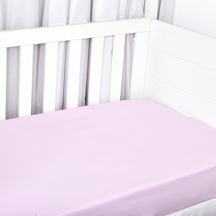 Lençol Para Berço Minasrey Loupiot Com Elástico Liso Rosa Lençol Para Berço Minasrey Loupiot Com Elástico Liso Rosa