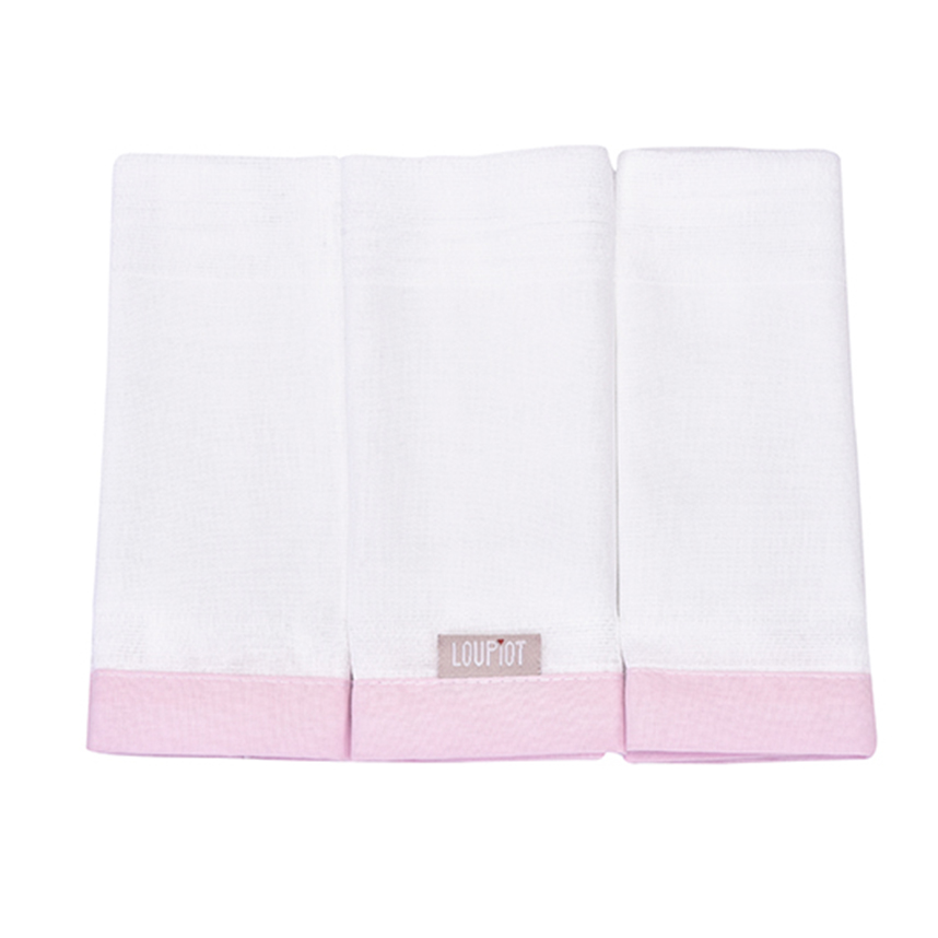 Pano De Boca Minasrey Loupiot Rosa 3 Peças Pano De Boca Minasrey Loupiot Rosa 3 Peças