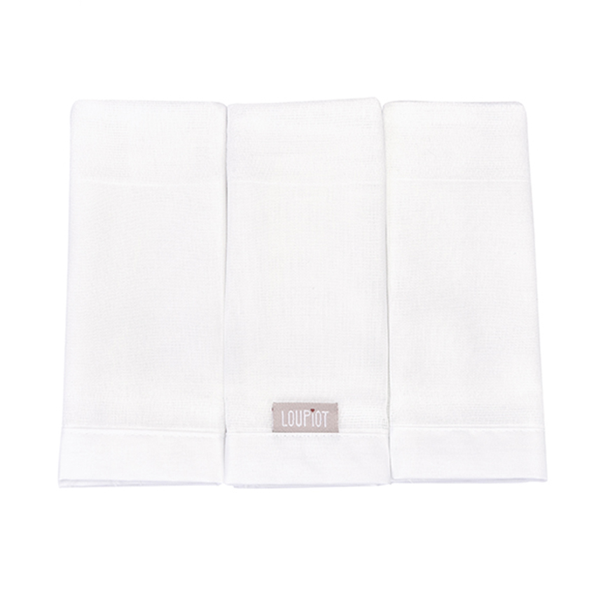 Pano De Boca Bebê Minasrey Loupiot Branco 3 Peças Pano De Boca Bebê Minasrey Loupiot Branco 3 Peças