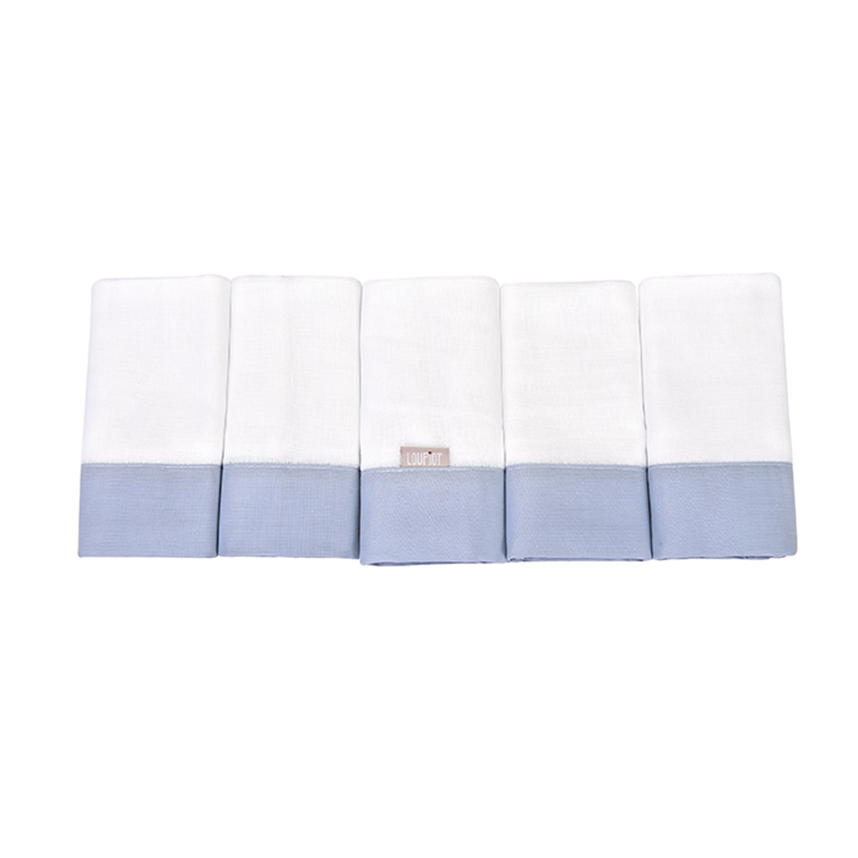 Kit Fralda Bebê Minasrey Loupiot Azul Com 5 Peças