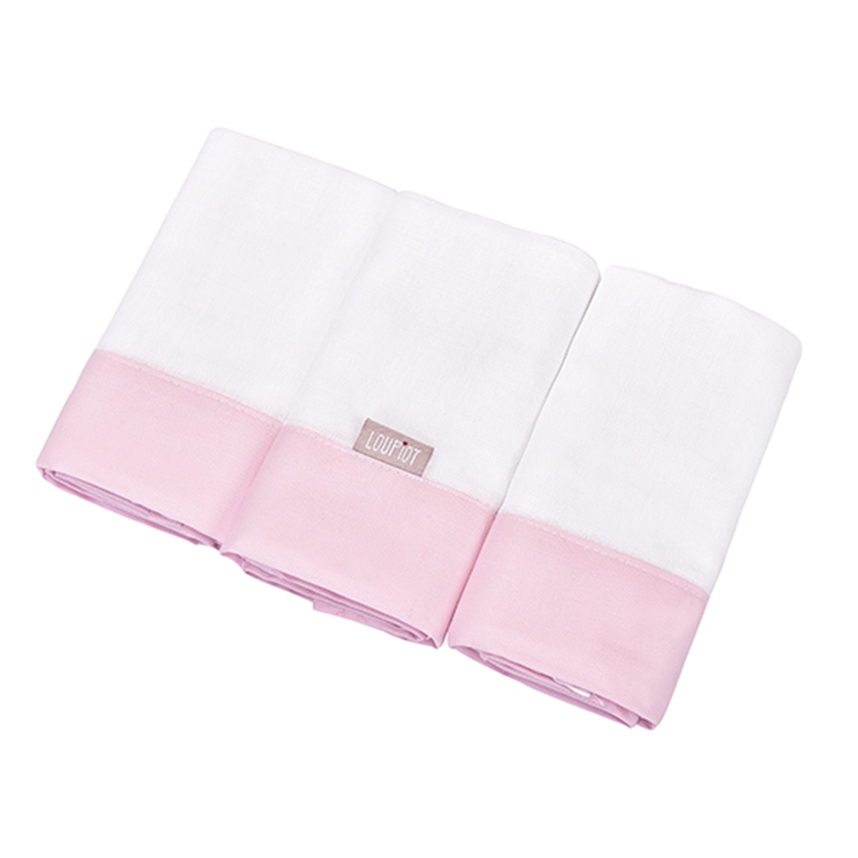 Fralda Bebê Minasrey Loupiot Rosa 3 Peças Fralda Bebê Minasrey Loupiot Rosa 3 Peças