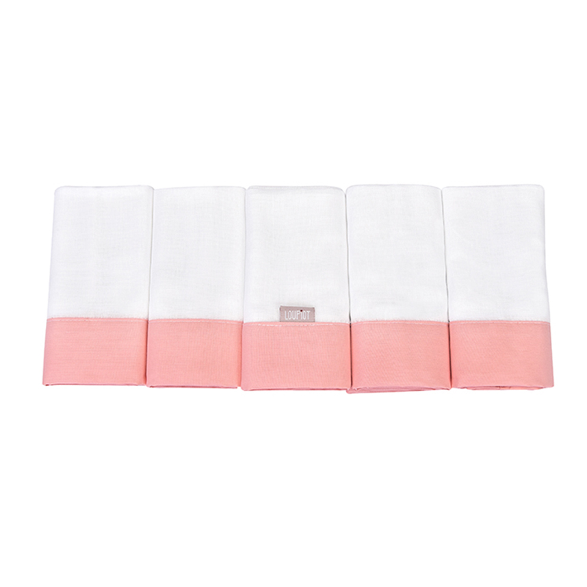 Kit Fralda Bebê Minasrey Loupiot Rosa Com 5 Peças Kit Fralda Bebê Minasrey Loupiot Rosa Com 5 Peças