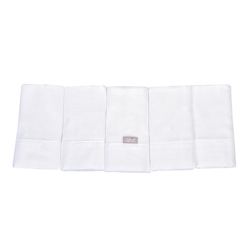 Kit Fralda Bebê Minasrey Loupiot Branco Com 5 Peças Kit Fralda Bebê Minasrey Loupiot Branco Com 5 Peças