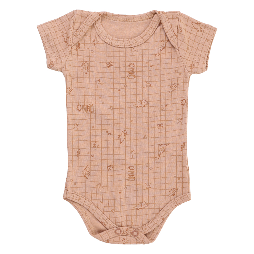 Kit Body Bebê Kiko Manga Curta Estampa Dinossauros 3 Peças Kit Body Bebê Kiko Manga Curta Estampa Dinossauros 3 Peças