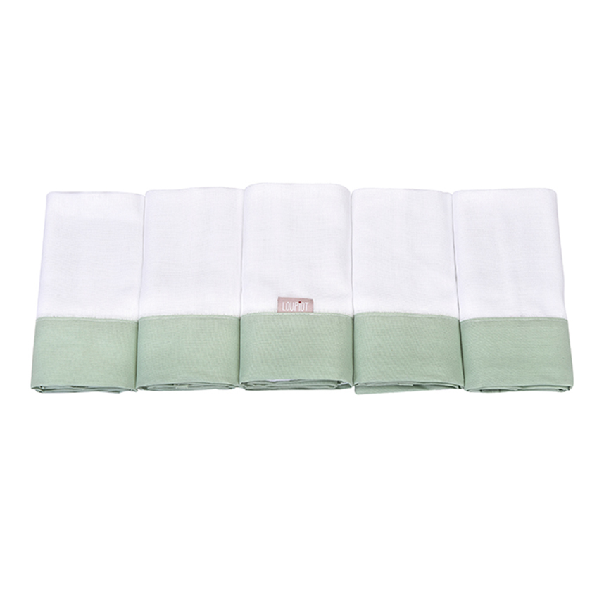 Kit Fralda Bebê Minasrey Loupiot Verde Com 5 Peças