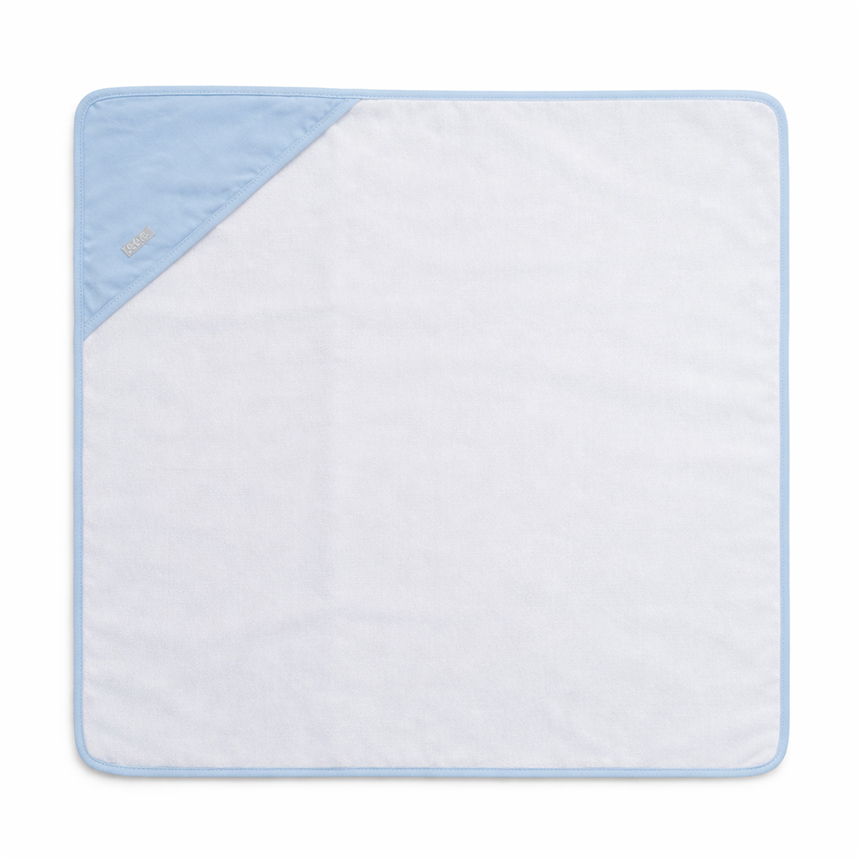 Toalha Bebê Com Capuz Minasrey Loupiot Com Forro Azul