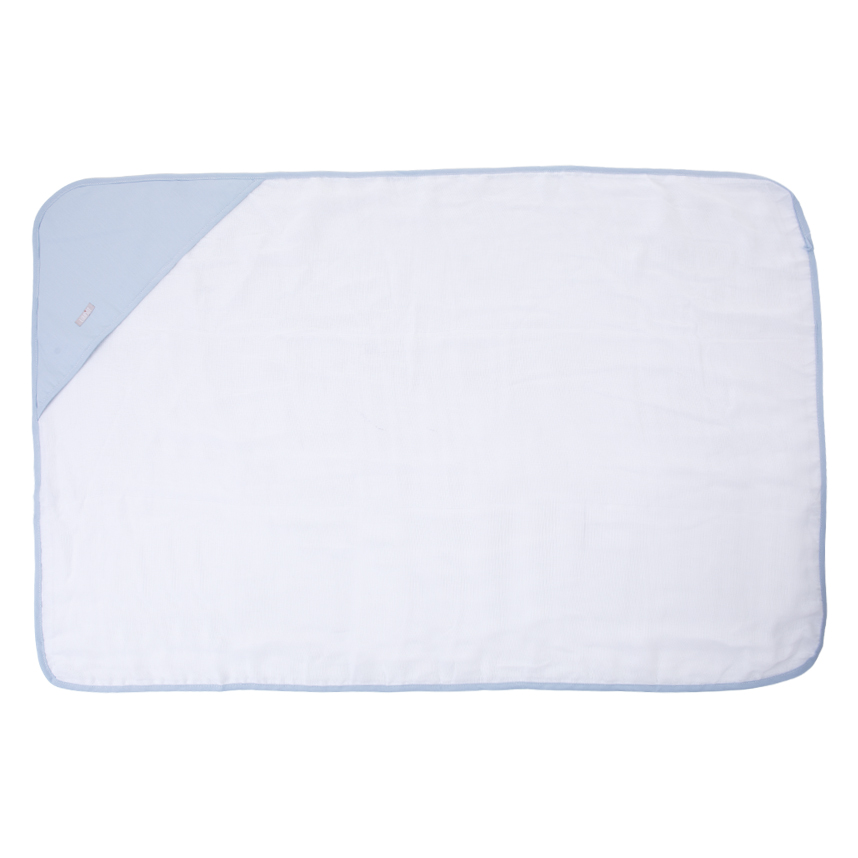 Toalha Com Capuz  Infantil Minasrey Lopiot Fralda  Azul