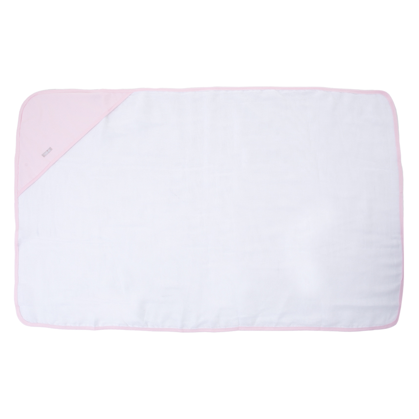 Toalha Com Capuz Infantil Minasrey Loupiot Fralda Rosa