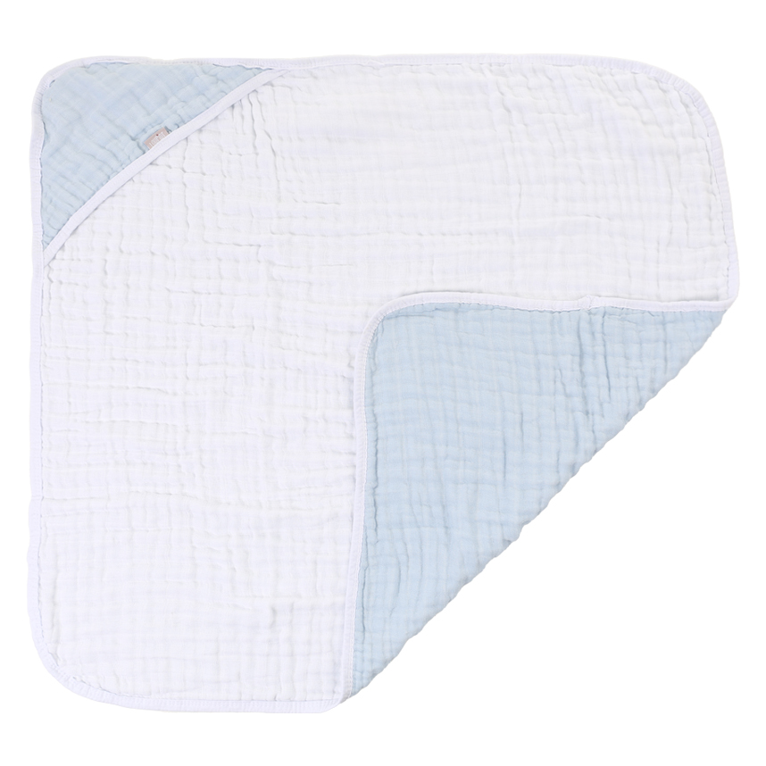 Toalhão Soft Bebê Com Capuz Minasrey Loupiot Azul