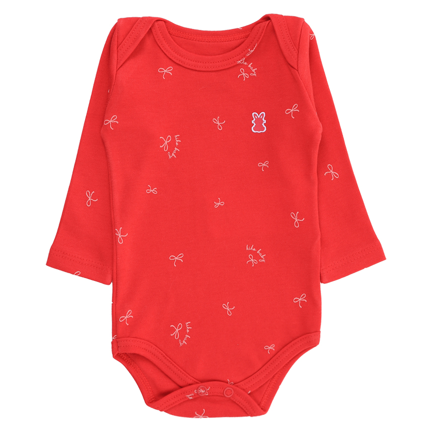 Kit Body Bebê Kiko Manga Longa Estampa Cereja 3 Peças Kit Body Bebê Kiko Manga Longa Estampa Cereja 3 Peças