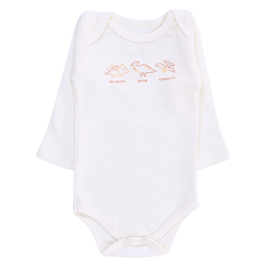 Kit Body Bebê Kiko Manga Longa Estampa Dinossauro 3 Peças Kit Body Bebê Kiko Manga Longa Estampa Dinossauro 3 Peças