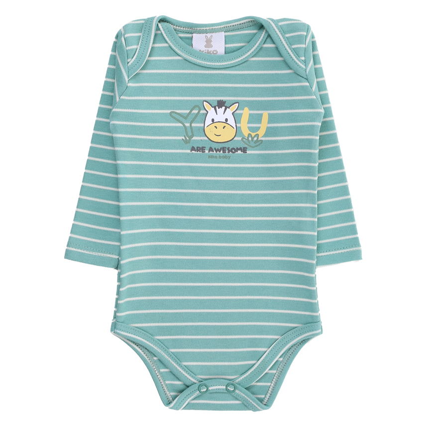 Kit Body Bebê Kiko Manga Longa Estampa Safari 3 Peças Kit Body Bebê Kiko Manga Longa Estampa Safari 3 Peças