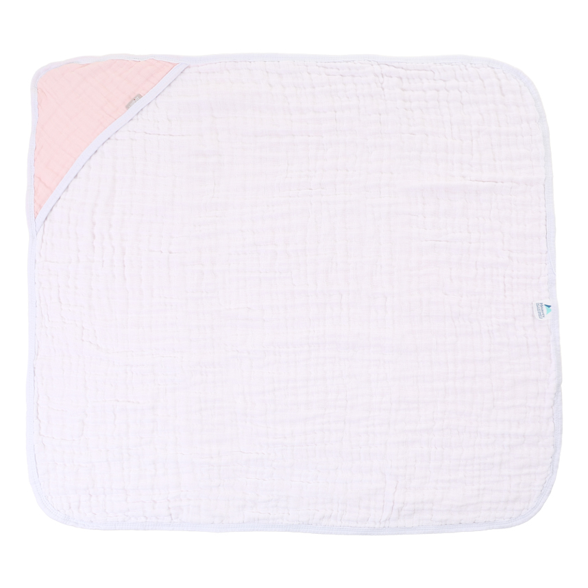 Toalhão Soft Bebê Com Capuz Minasrey Loupiot Rosa