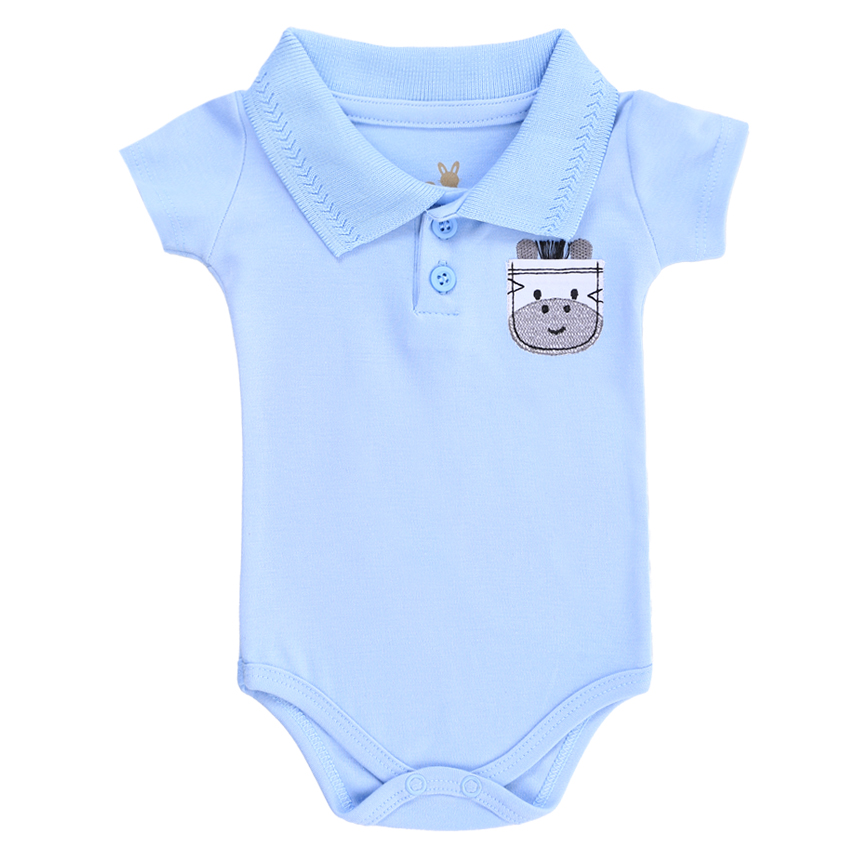 Kit Body Bebê Kiko Manga Curta Bordado Zebra 2 Peças Kit Body Bebê Kiko Manga Curta Bordado Zebra 2 Peças