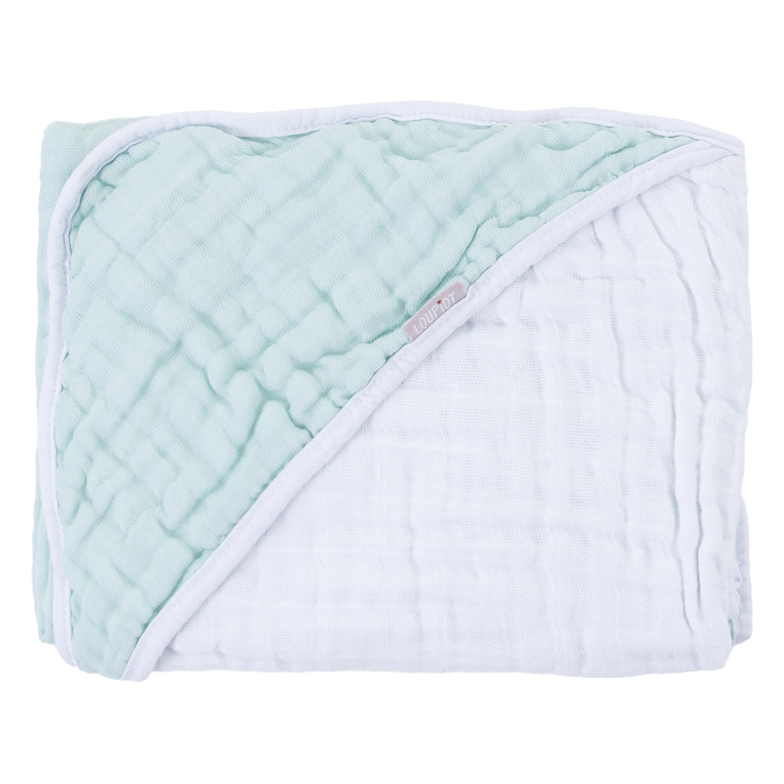 Toalhão Soft Bebê Com Capuz Minasrey Loupiot Verde