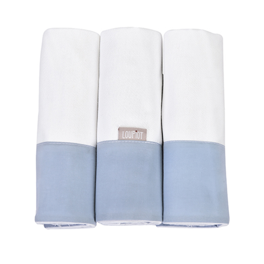 Kit Cueiro Bebê Minasrey Loupiot Azul Com 3 Peças