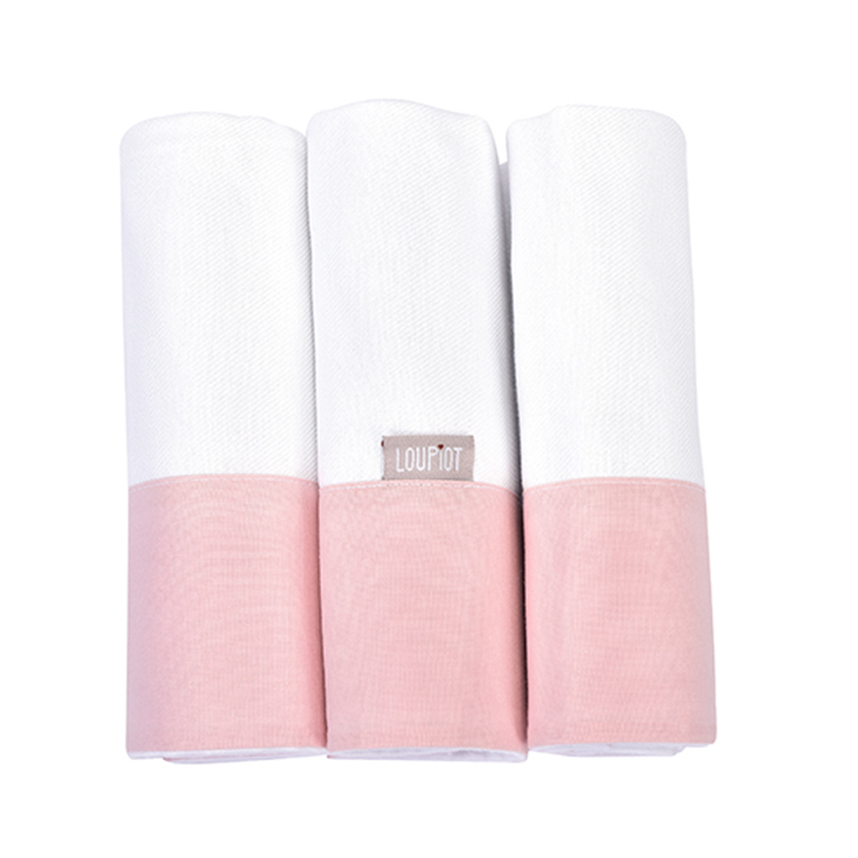 Kit Cueiro Bebê Minasrey Loupiot Rosa Com 3 Peças Kit Cueiro Bebê Minasrey Loupiot Rosa Com 3 Peças