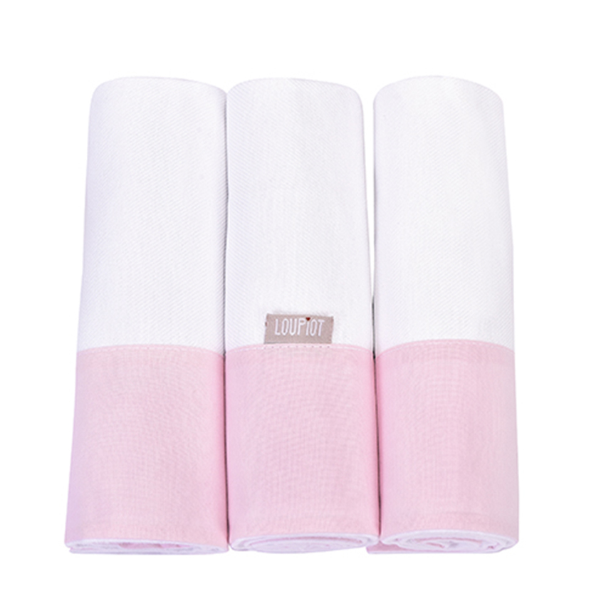 Kit Cueiro Bebê Minasrey Loupiot Rosa Com 3 Peças Kit Cueiro Bebê Minasrey Loupiot Rosa Com 3 Peças