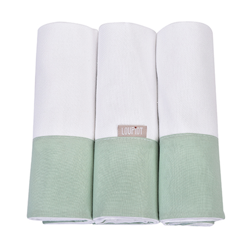 Kit Cueiro Bebê Minasrey Loupiot Verde Com 3 Peças