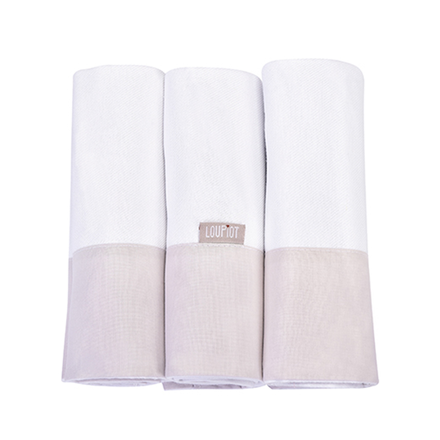 Kit Cueiro Bebê Minasrey Loupiot Cinza Com 3 Peças Kit Cueiro Bebê Minasrey Loupiot Cinza Com 3 Peças