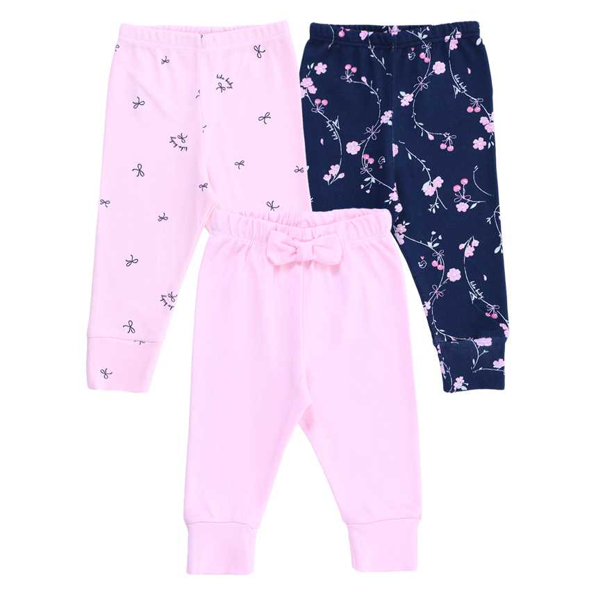 Kit Mijão Bebê Kiko Estampa Flores E Laço 3 Peças Indicado