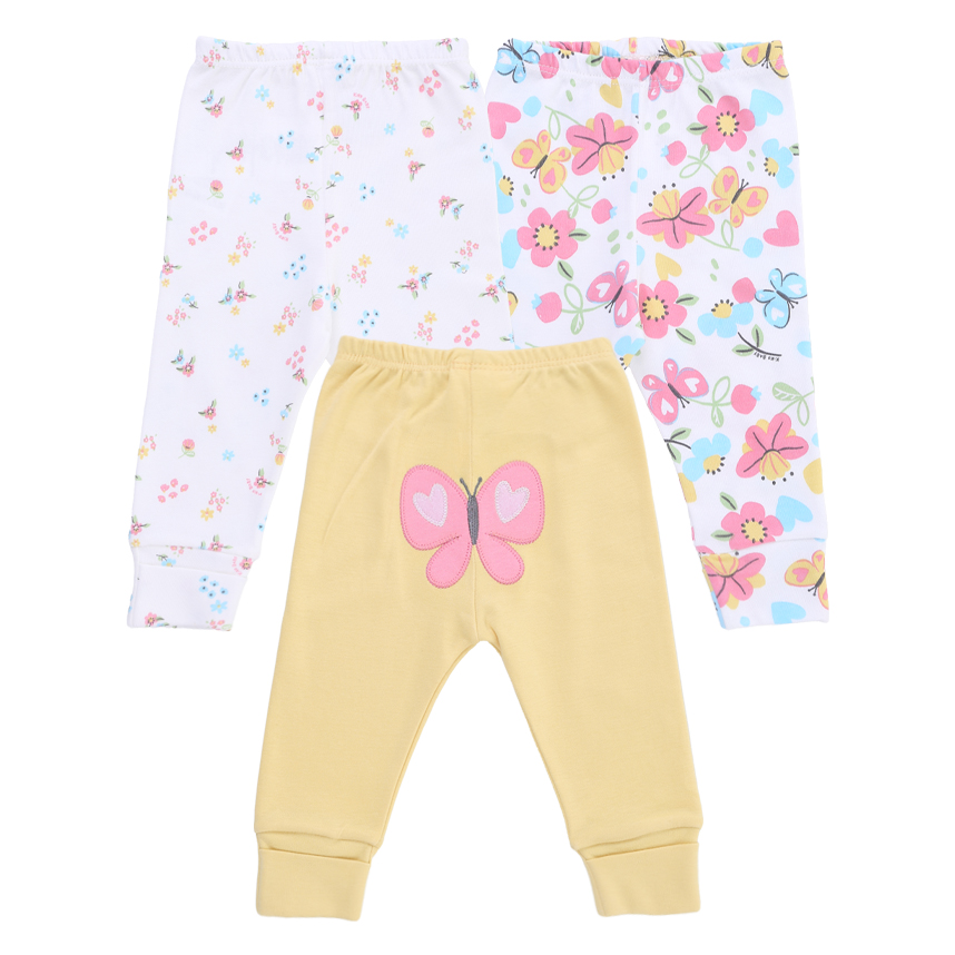 Kit Mijão Bebê Kiko Estampa Borboletas 3 Peças Kit Mijão Bebê Kiko Estampa Borboletas 3 Peças